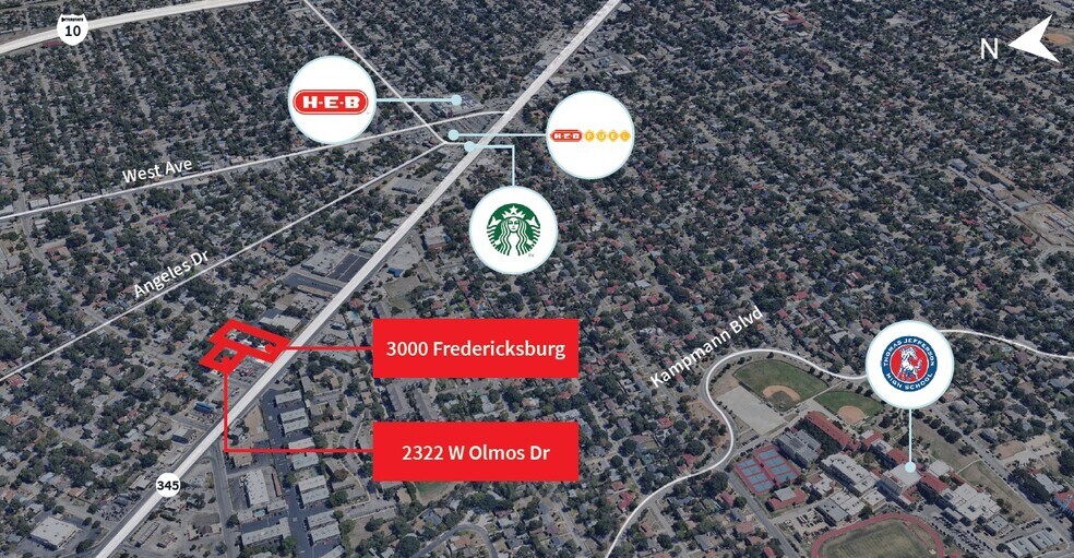 3000 Fredericksburg Rd, San Antonio, TX à vendre - Aérien – Image 3 sur 4