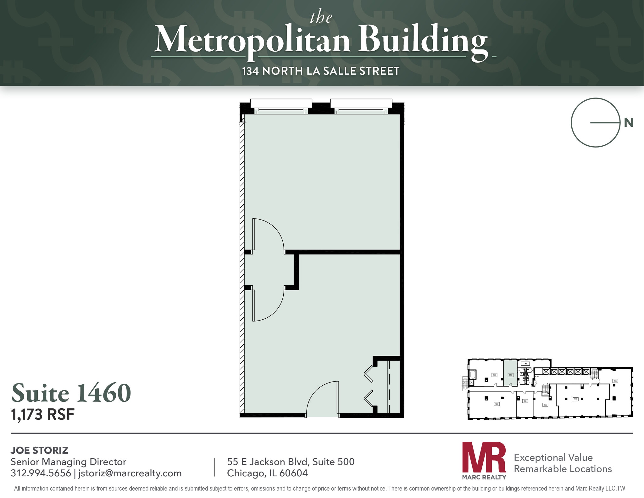 134 N LaSalle St, Chicago, IL à louer Plan d’étage– Image 1 sur 1