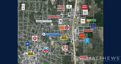 15500 Highway 43, Russellville, AL - Vue aérienne vue de carte