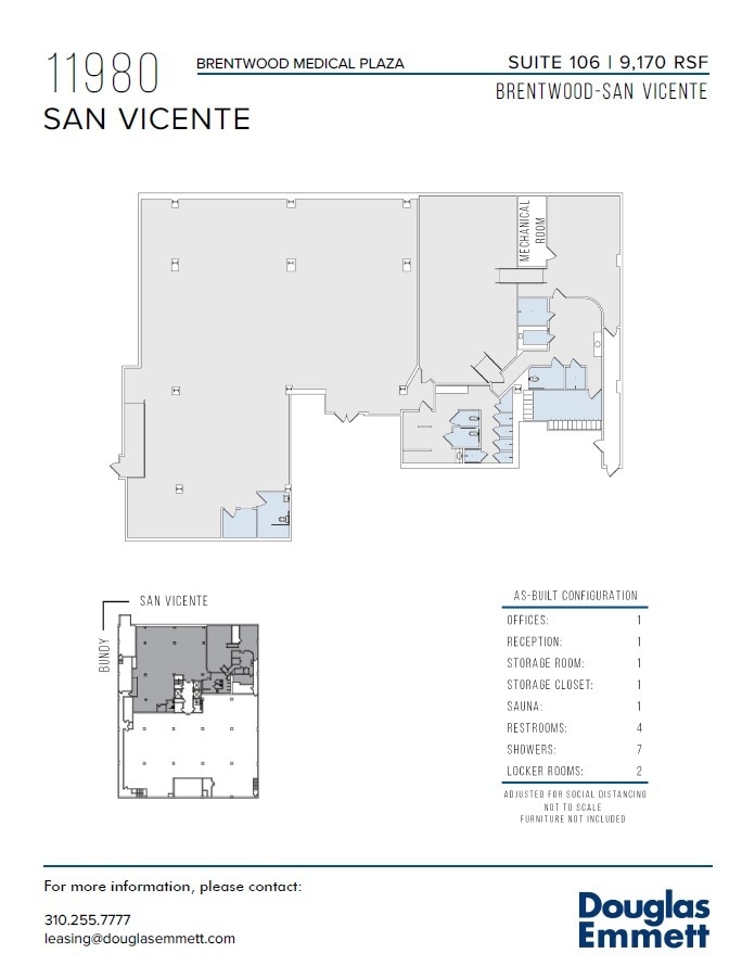 11980 San Vicente Blvd, Los Angeles, CA à louer Plan d’étage– Image 1 sur 13
