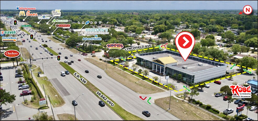 464 W SR 436, Altamonte Springs, FL à louer - Aérien – Image 2 sur 5