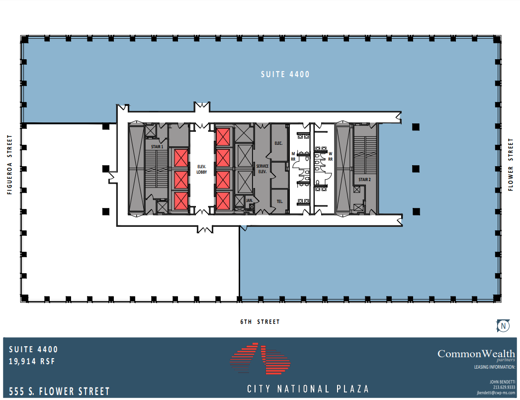 515 S Flower St, Los Angeles, CA à louer Plan d’étage– Image 1 sur 1