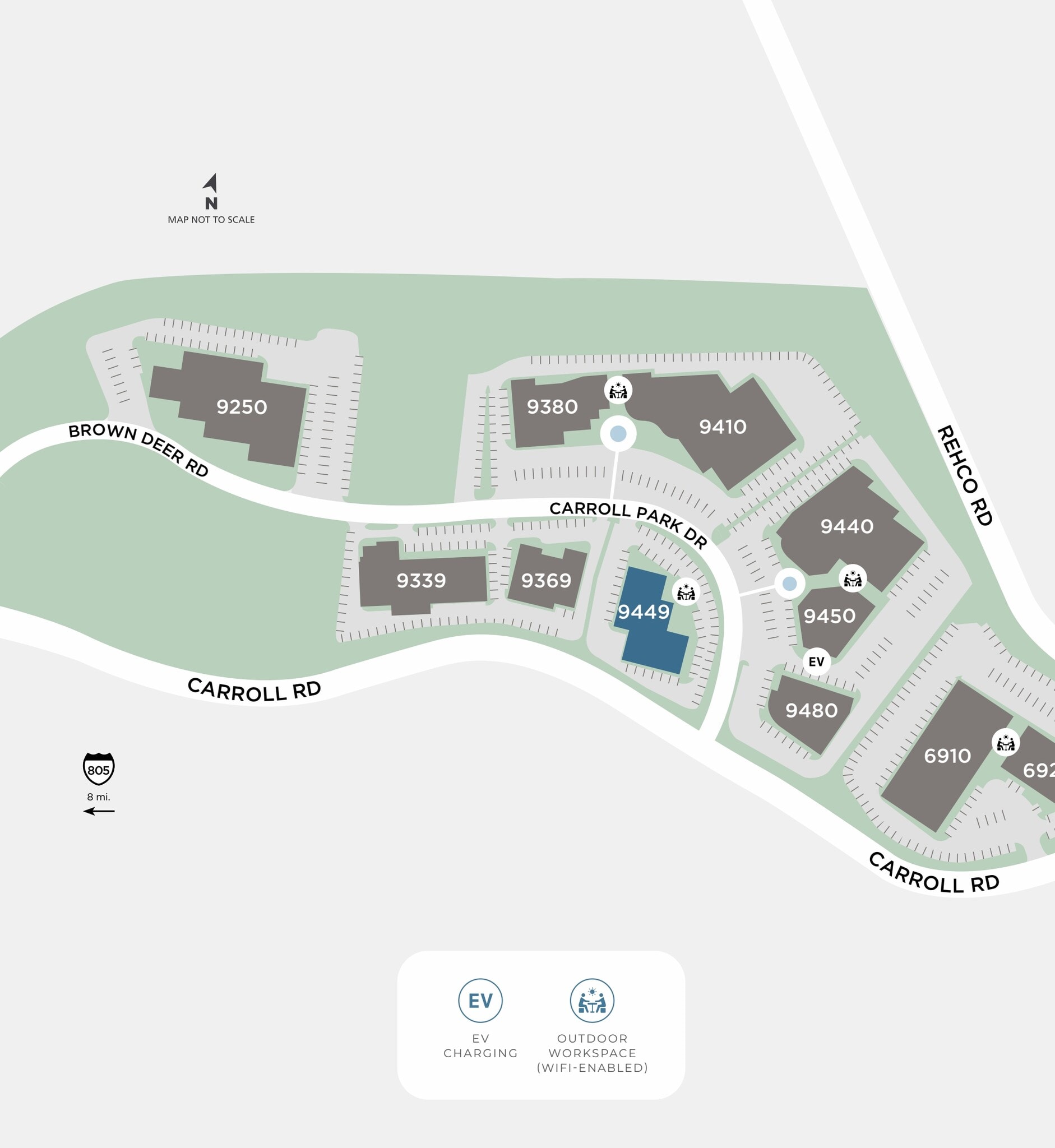 9449 Carroll Park Dr, San Diego, CA à louer Plan de site– Image 1 sur 11