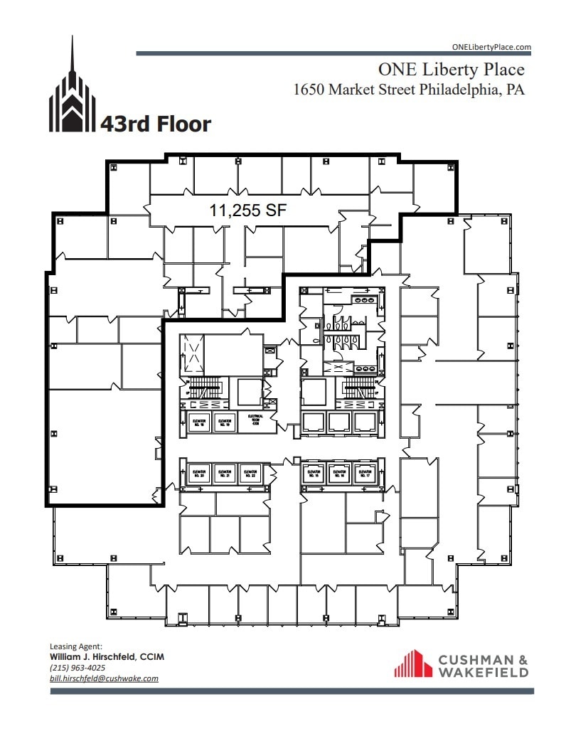 1650 Market St, Philadelphia, PA à louer Plan d’étage– Image 1 sur 1