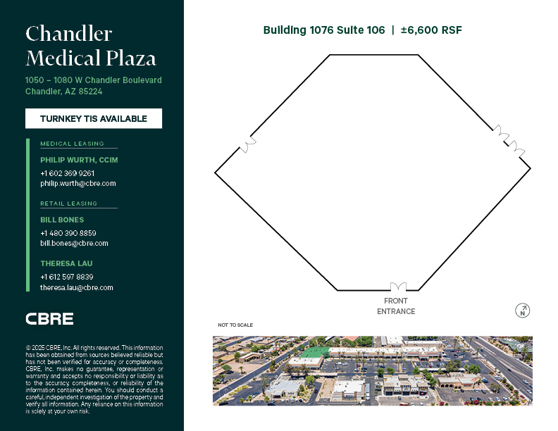 1050-1076 W Chandler Blvd, Chandler, AZ à louer Plan d’étage– Image 1 sur 1