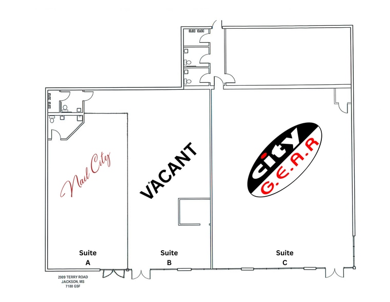 2909 Terry Rd, Jackson, MS à vendre - Plan d’étage – Image 2 sur 6
