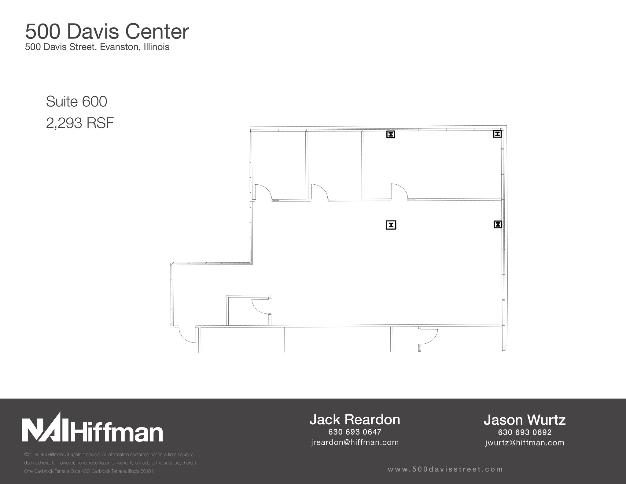 500 Davis St, Evanston, IL à louer Plan d’étage– Image 1 sur 1