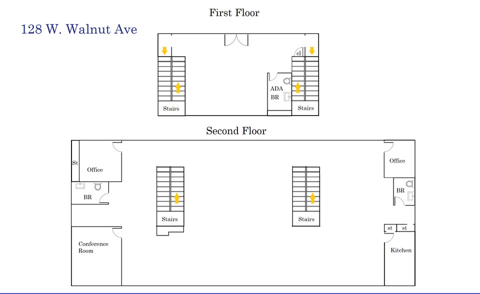 128 W Walnut Ave, Monrovia, CA à louer - Plan d’étage – Image 3 sur 11