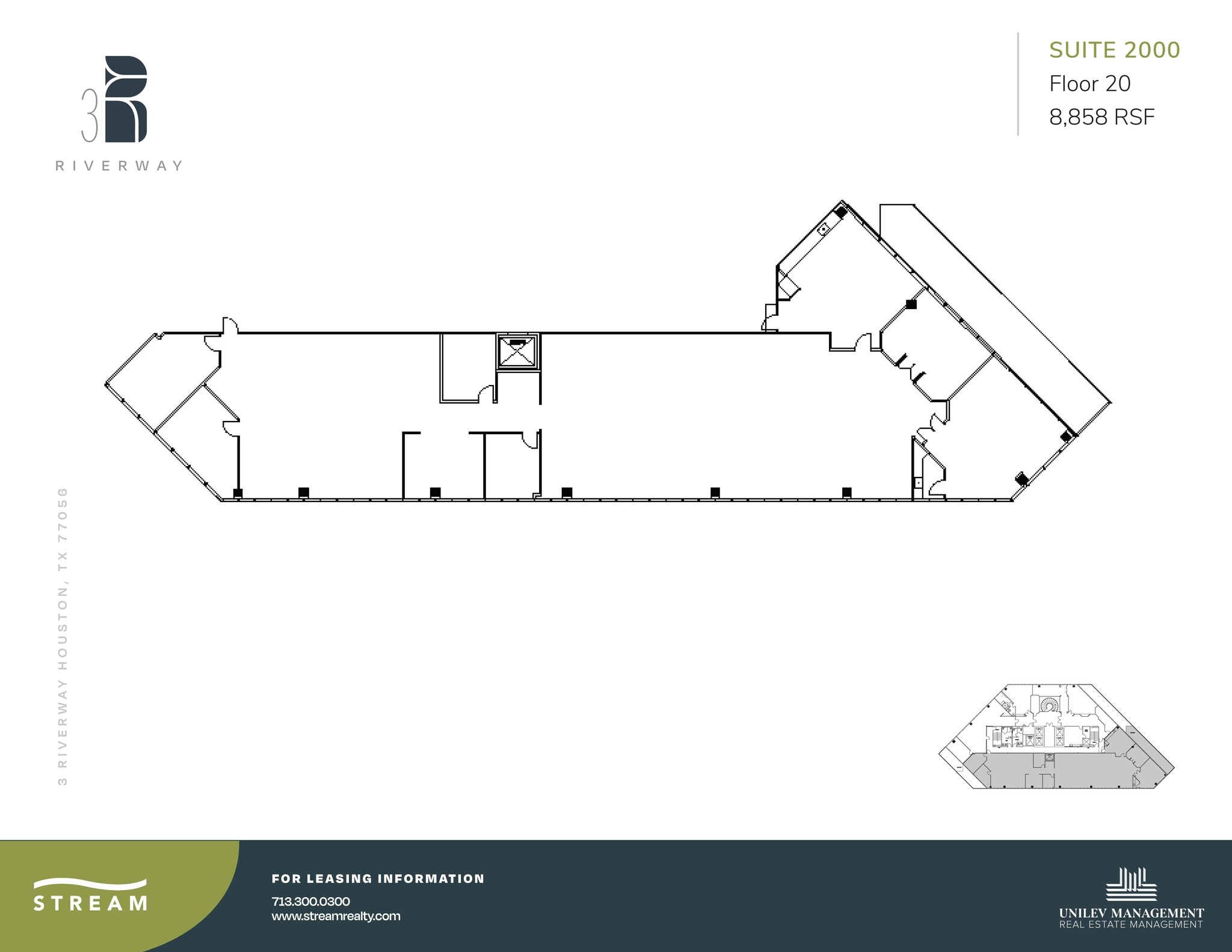 3 Riverway, Houston, TX à louer Plan d’étage– Image 1 sur 1
