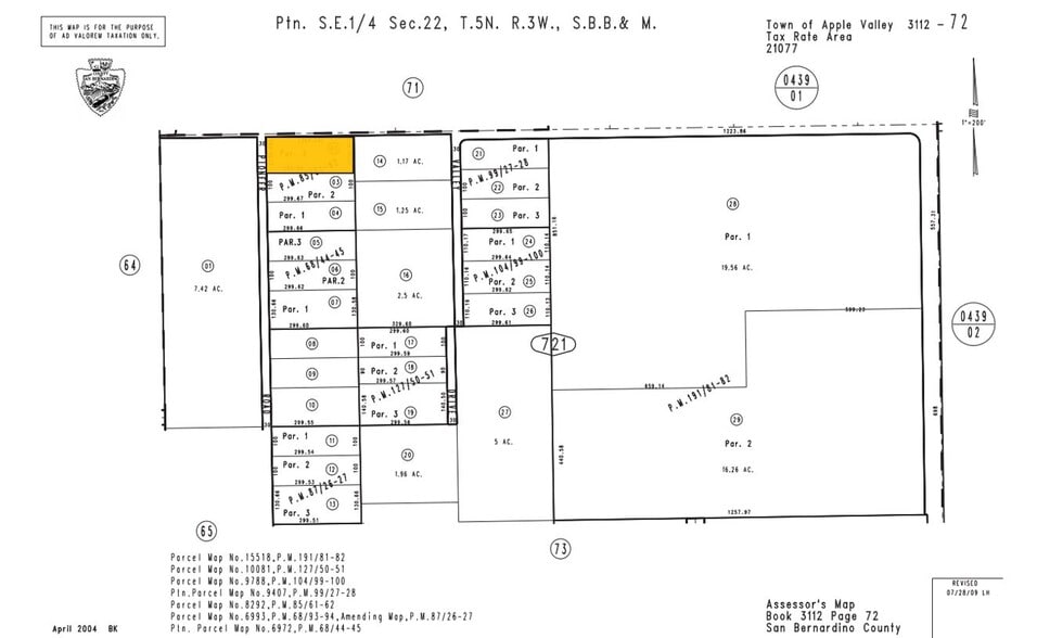 Esaws Ave, Apple Valley, CA à vendre - Plan cadastral – Image 2 sur 2