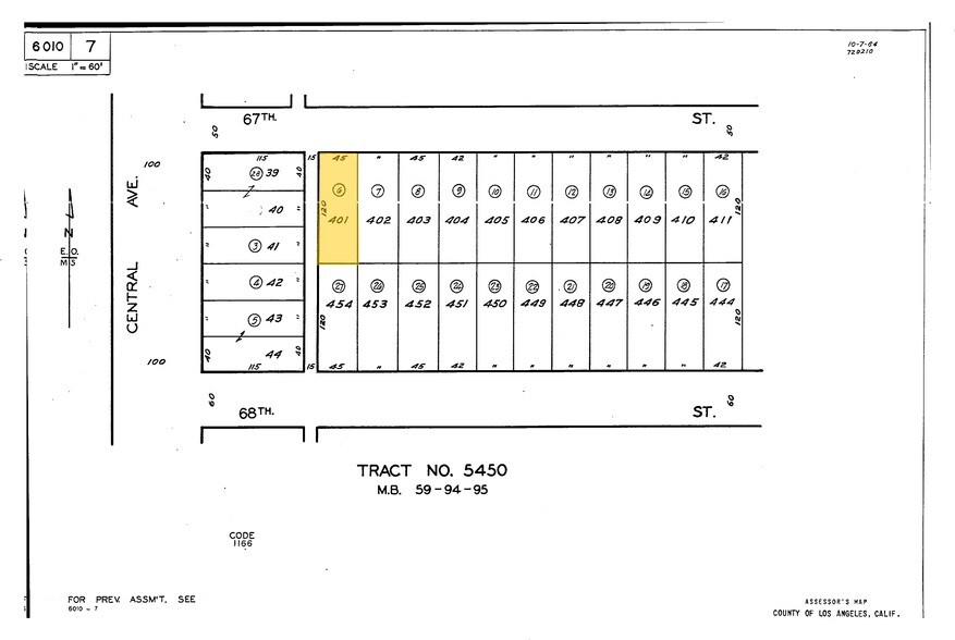 1114-1120 E 67th St, Los Angeles, CA à vendre - Plan cadastral – Image 2 sur 2