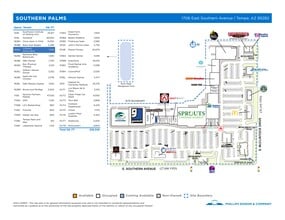 1522-1744 E Southern Ave, Tempe, AZ à louer Plan de site– Image 1 sur 1