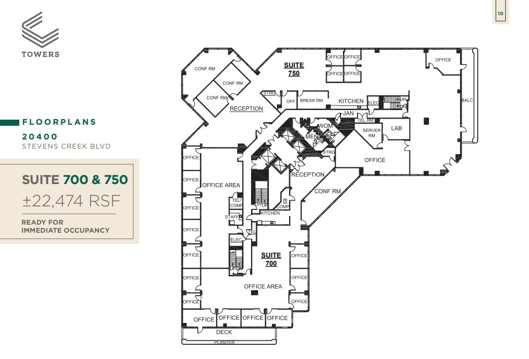 20400 Stevens Creek Blvd, Cupertino, CA à louer Plan d’étage– Image 1 sur 2