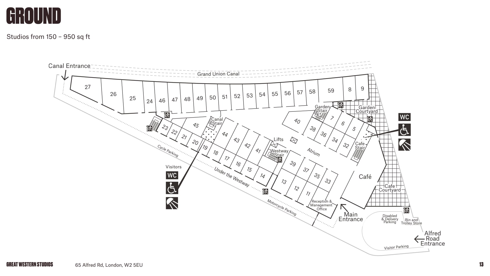 65 Alfred Rd, Londres à louer Plan d’étage– Image 1 sur 1
