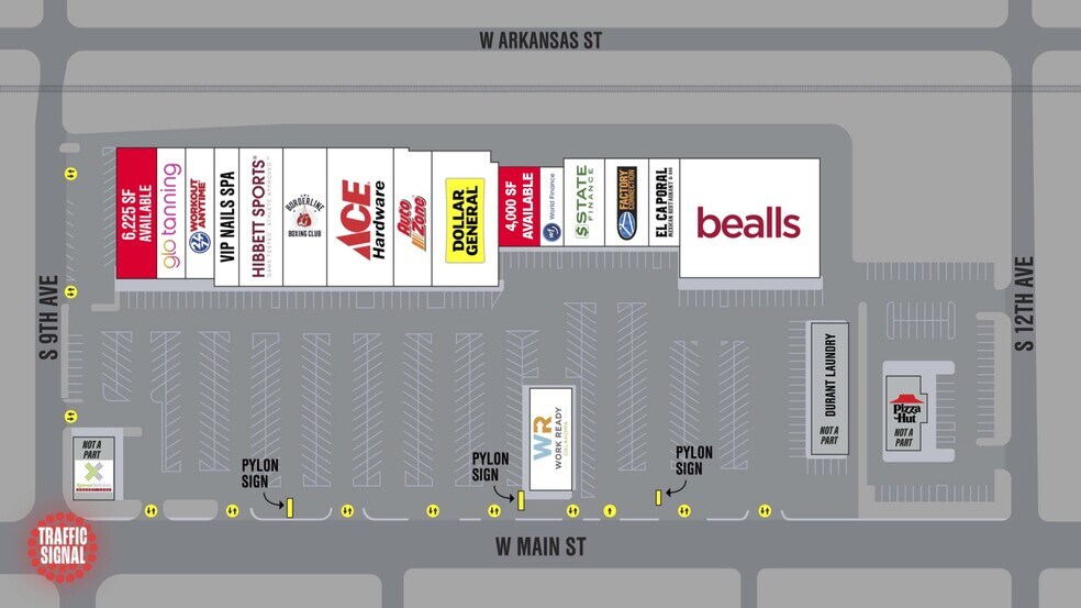 919 W Main St, Durant, OK à louer - Plan de site – Image 2 sur 7