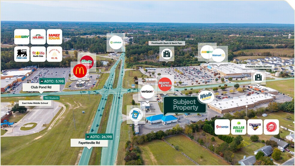 4735 Fayetteville Rd, Raeford, NC à vendre - Aérien – Image 3 sur 3