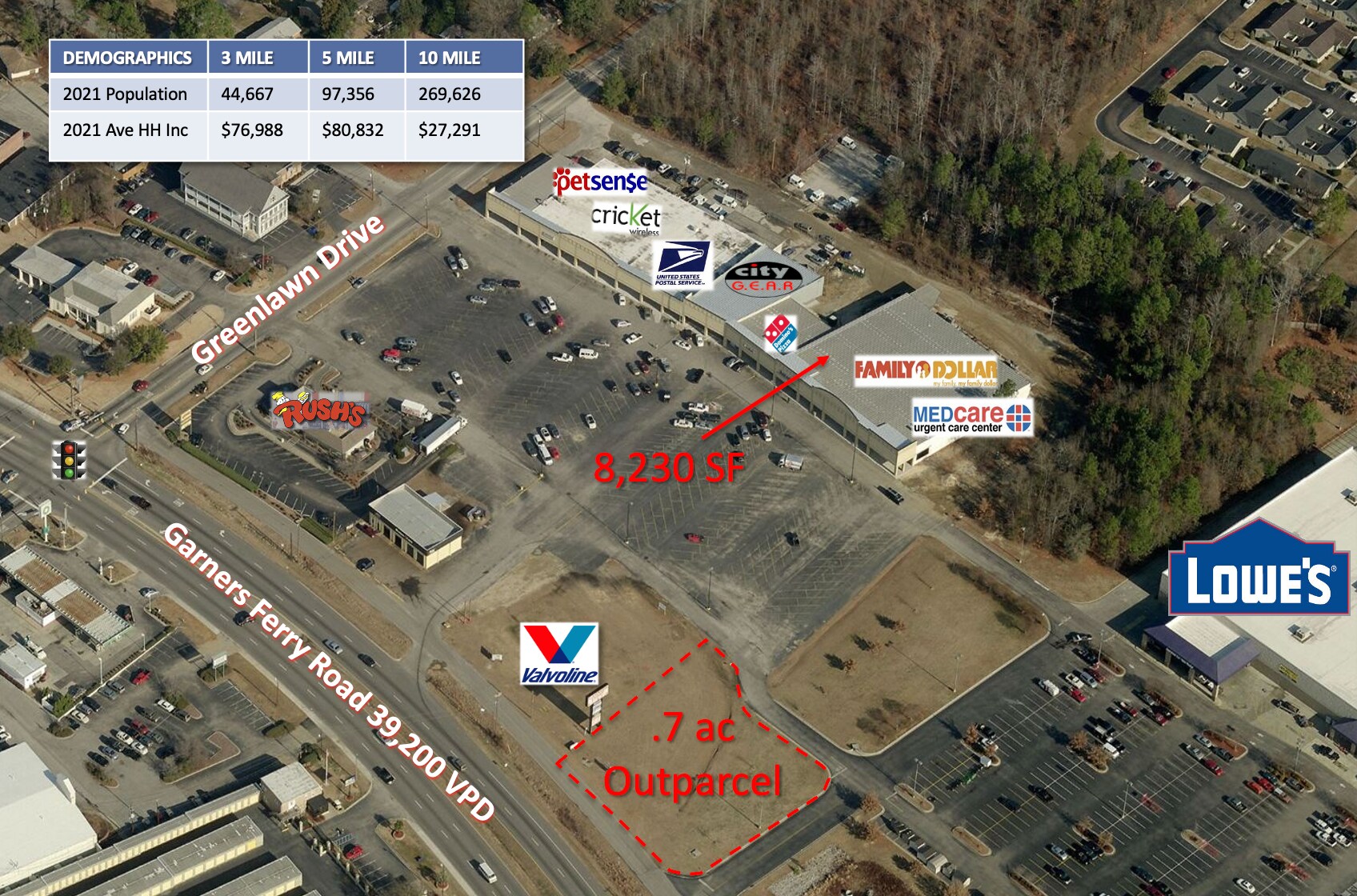 7404 Garners Ferry Rd, Columbia, SC à louer Aérien– Image 1 sur 3