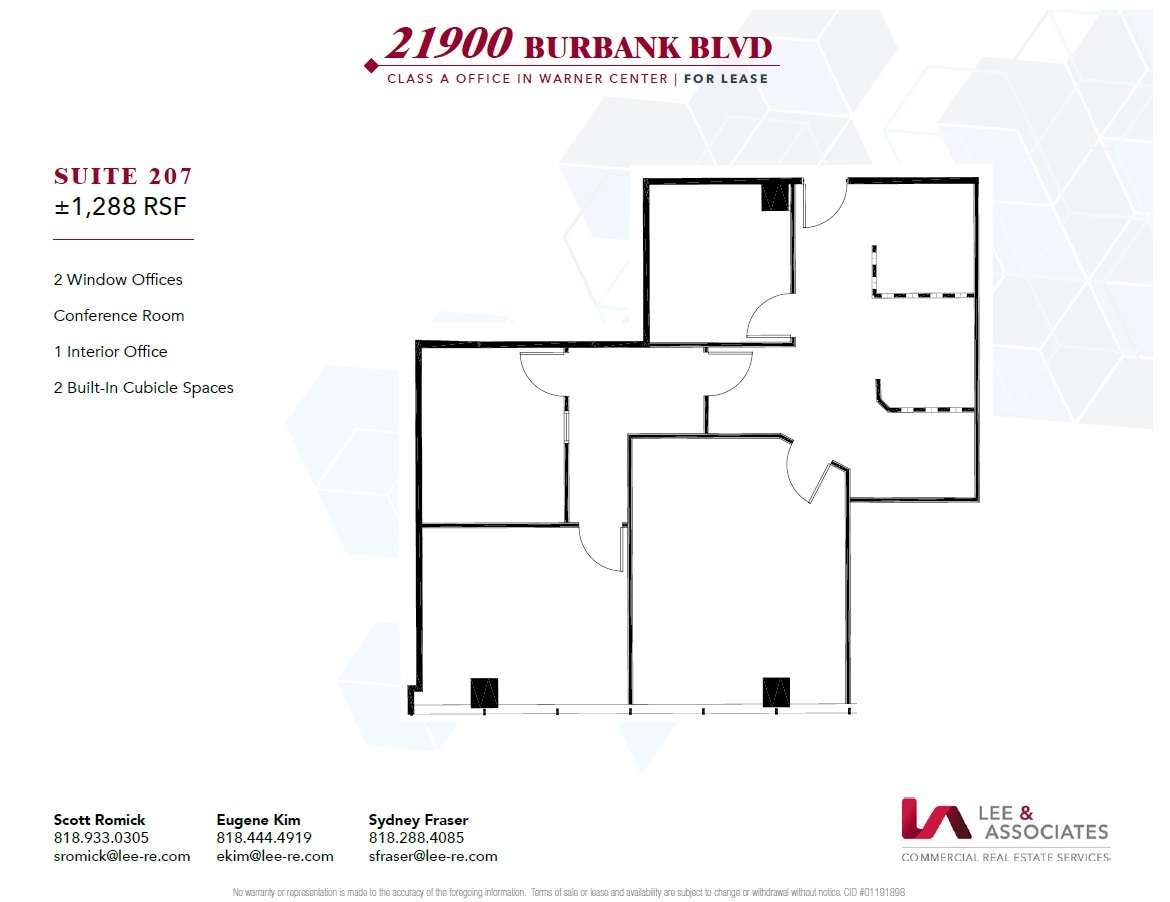 21900 Burbank, Woodland Hills, CA à louer Plan d’étage– Image 1 sur 1