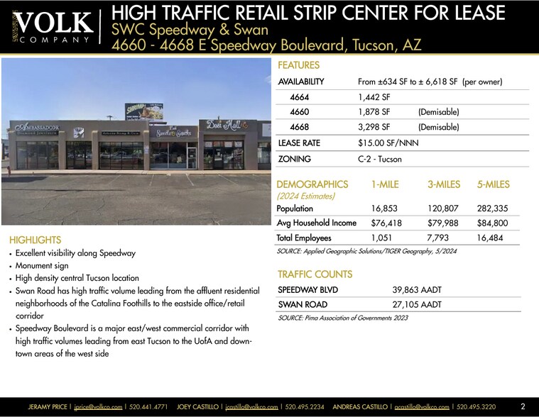 4662-4668 E Speedway Blvd, Tucson, AZ à louer - Photo de l’immeuble – Image 2 sur 10