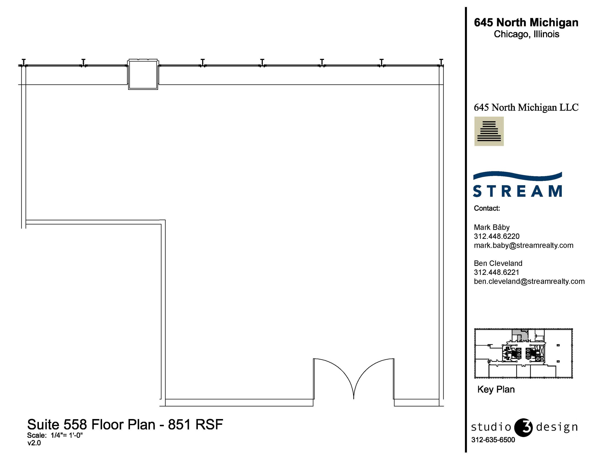 645 N Michigan Ave, Chicago, IL à louer Plan d’étage– Image 1 sur 1