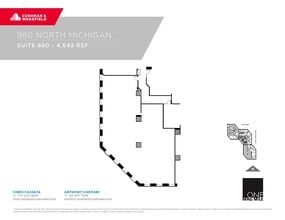 980 N Michigan Ave, Chicago, IL à louer Plan d’étage– Image 1 sur 1