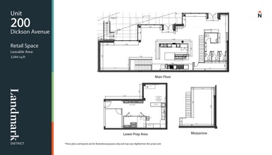 1700 Dickson Av, Kelowna, BC à louer Plan d’étage– Image 1 sur 27