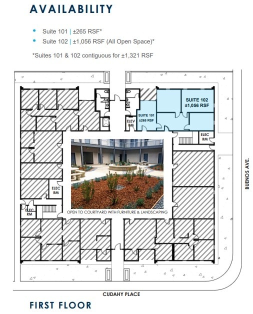 1094 Cudahy Pl, San Diego, CA à louer Plan d’étage– Image 1 sur 1