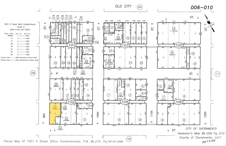 1125 9th St, Sacramento, CA à louer Plan cadastral– Image 1 sur 2