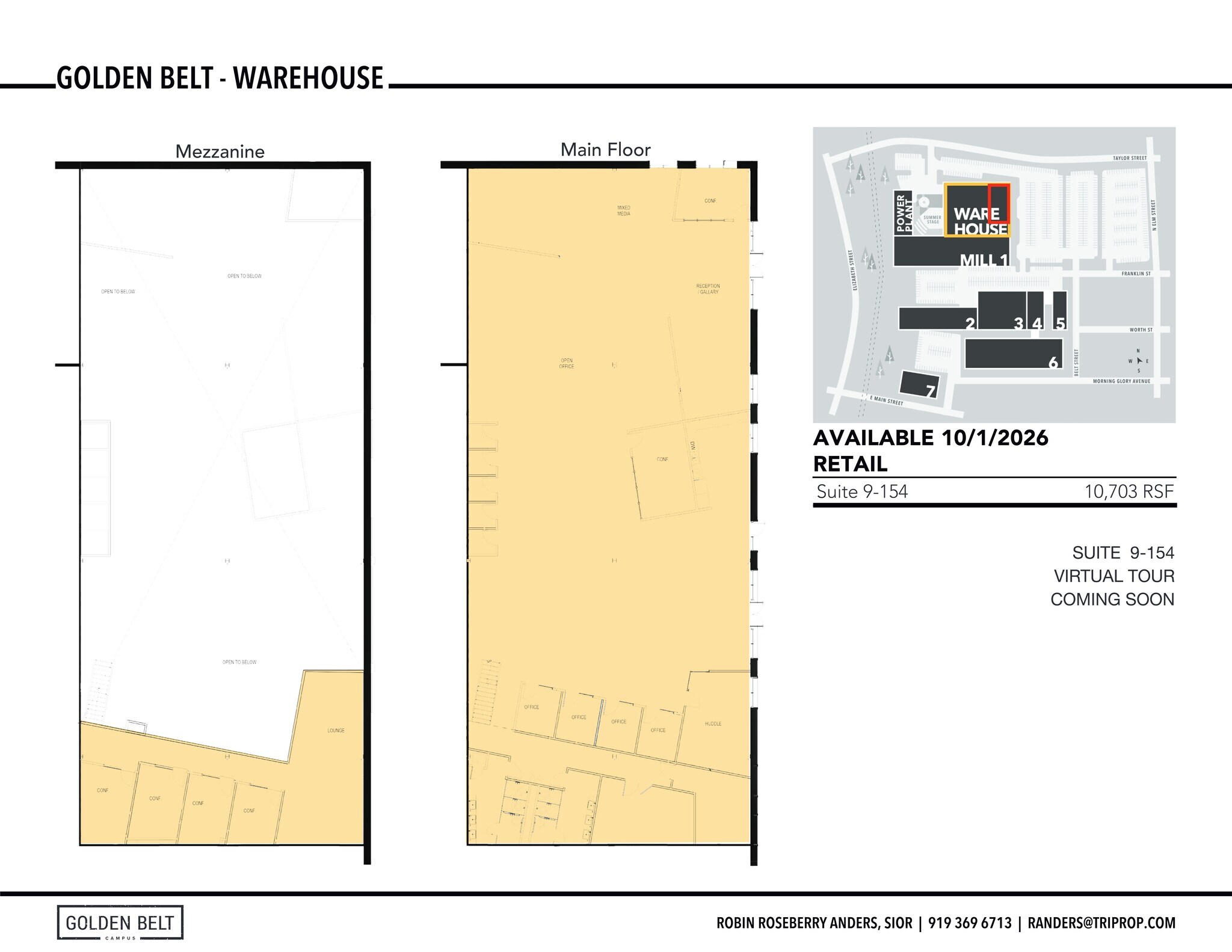 807 E Main St, Durham, NC à louer Plan de site– Image 1 sur 1