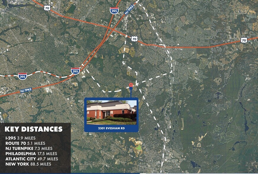 2301 E Evesham Rd, Voorhees, NJ à vendre - Carte – Image 2 sur 2