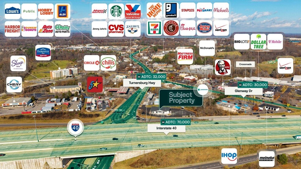 114 Turnersburg Hwy, Statesville, NC à vendre - Aérien – Image 3 sur 3