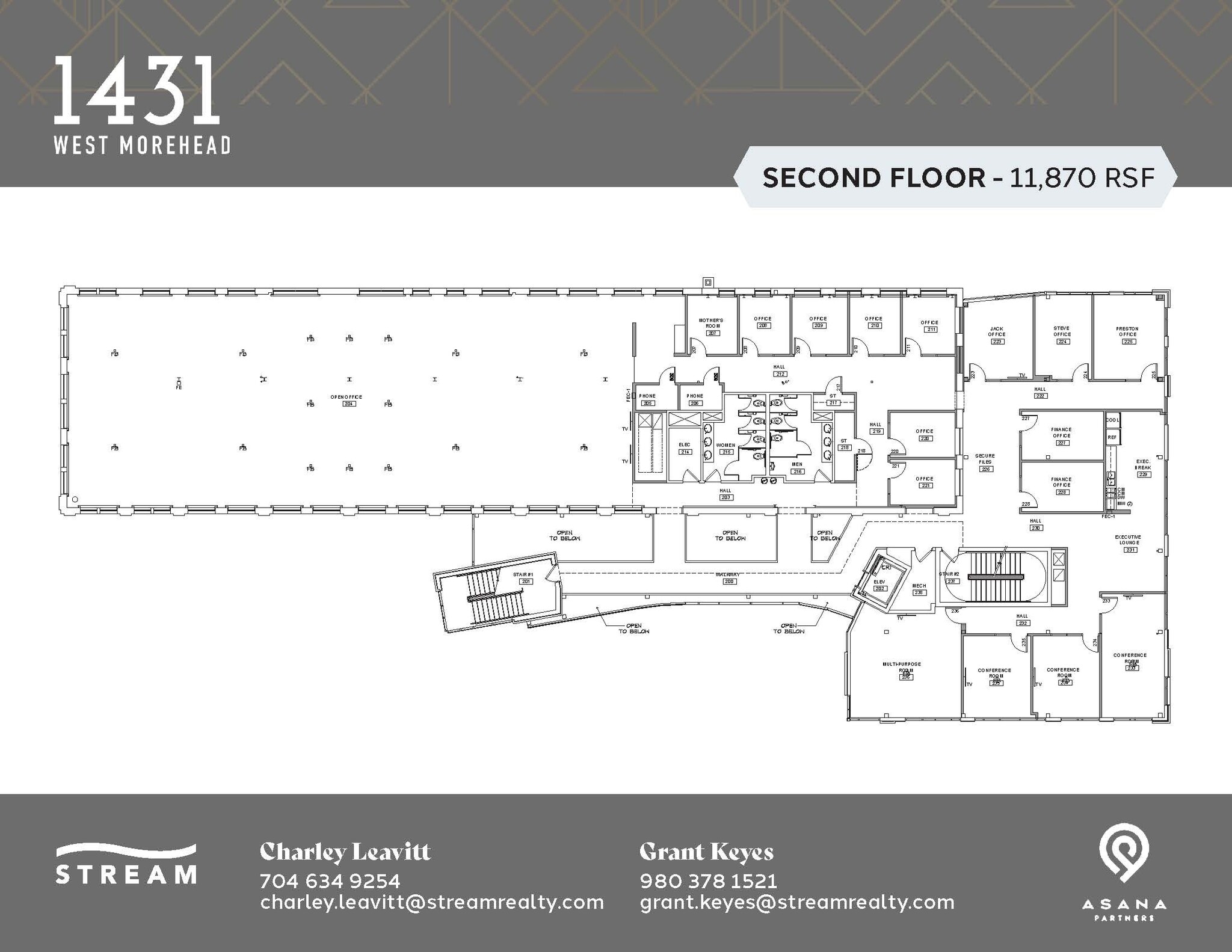 1431 W Morehead St, Charlotte, NC à louer Plan d’étage– Image 1 sur 1