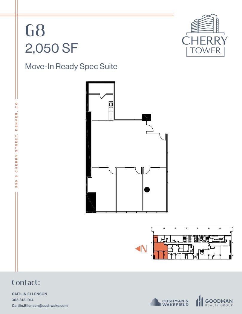 950 S Cherry St, Denver, CO à louer Plan d’étage– Image 1 sur 1