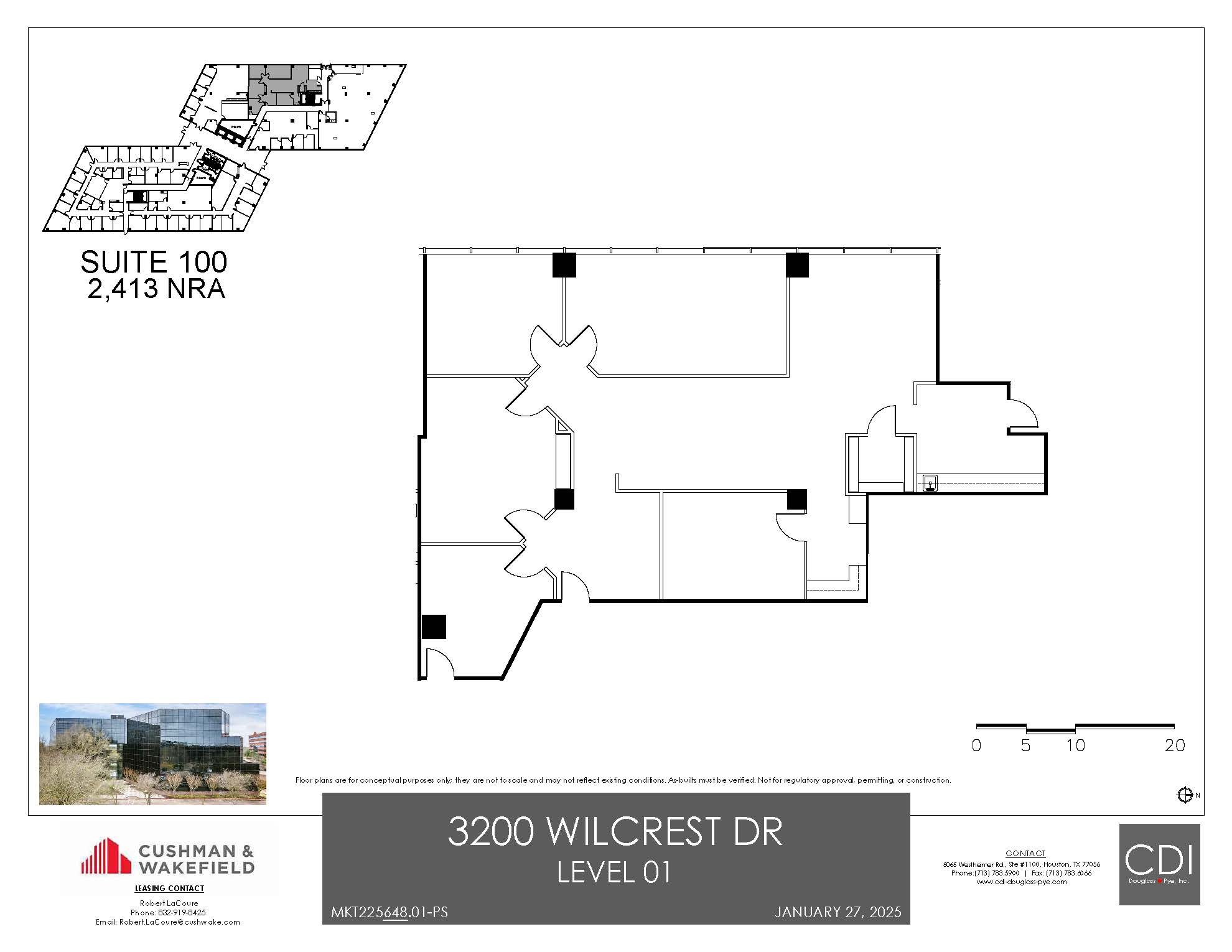 3200 Wilcrest Dr, Houston, TX à louer Plan d’étage– Image 1 sur 1