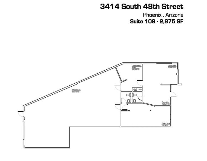 3414 S 48th St, Phoenix, AZ à louer Plan d’étage– Image 1 sur 1