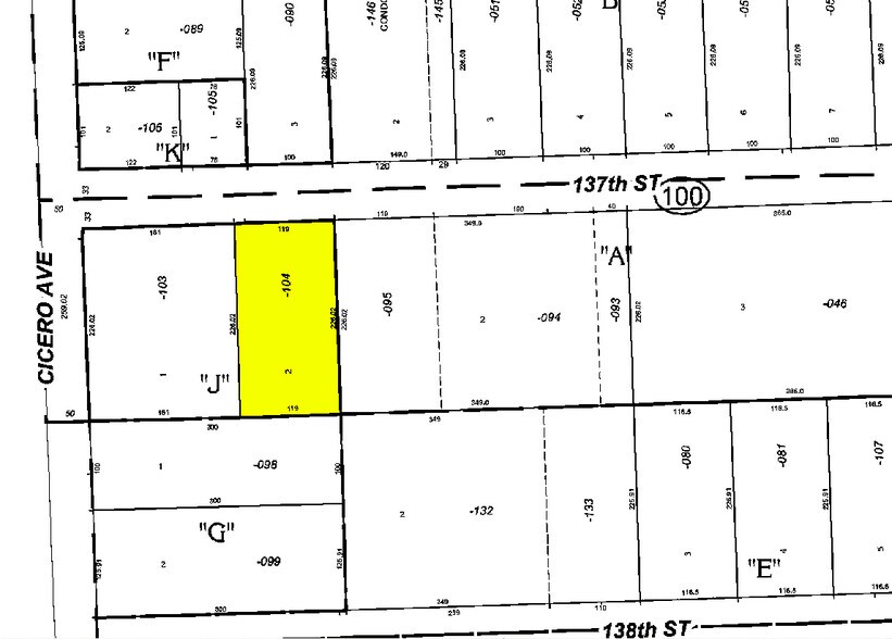 4737-4757 W 137th St, Crestwood, IL à louer - Plan cadastral – Image 1 sur 3