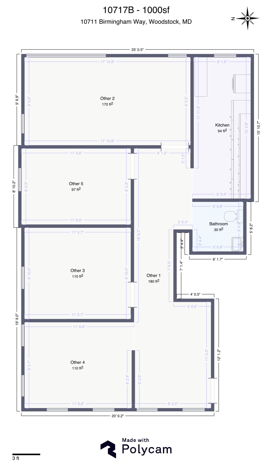10707-10753 Birmingham Way, Woodstock, MD à louer Plan d’étage– Image 1 sur 1