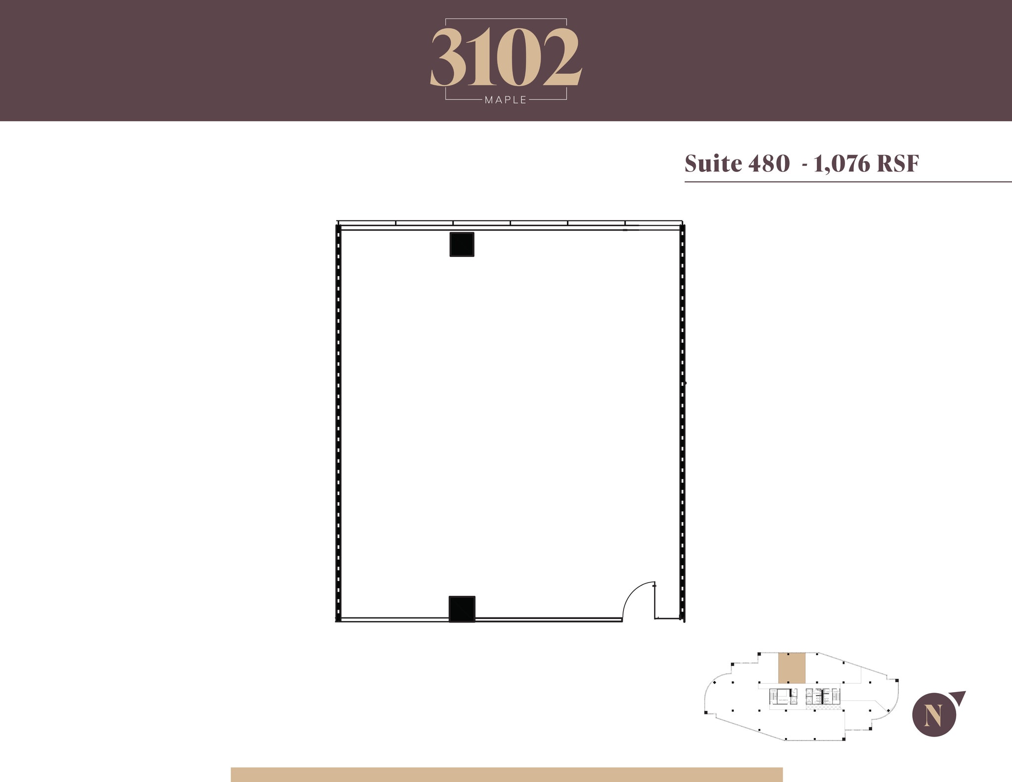 3102 Maple Ave, Dallas, TX à louer Plan d’étage– Image 1 sur 2