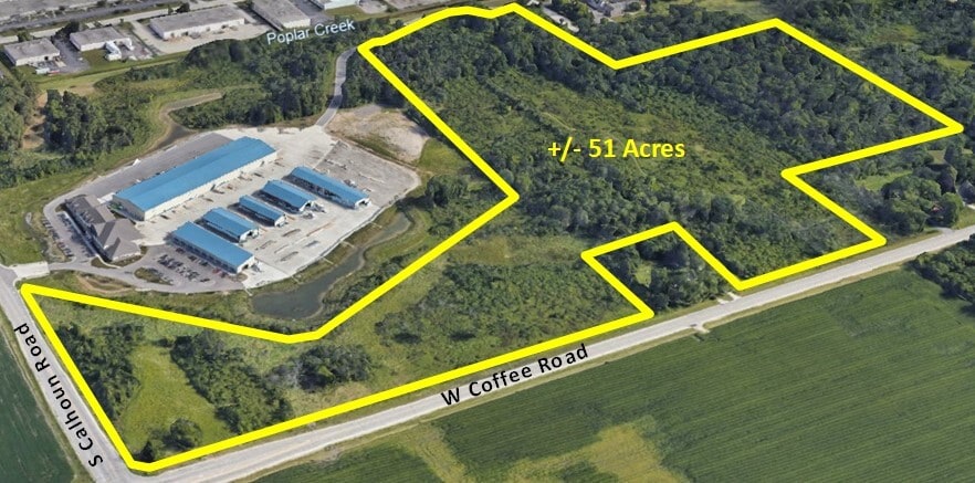 +/- 51 Acres Coffee Road & S Calhoun Road w, New Berlin, WI à vendre Aérien– Image 1 sur 2