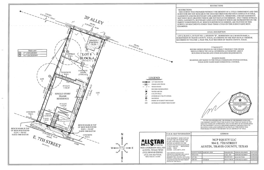 902 E 7th St, Austin, TX à louer - Plan de site – Image 1 sur 35