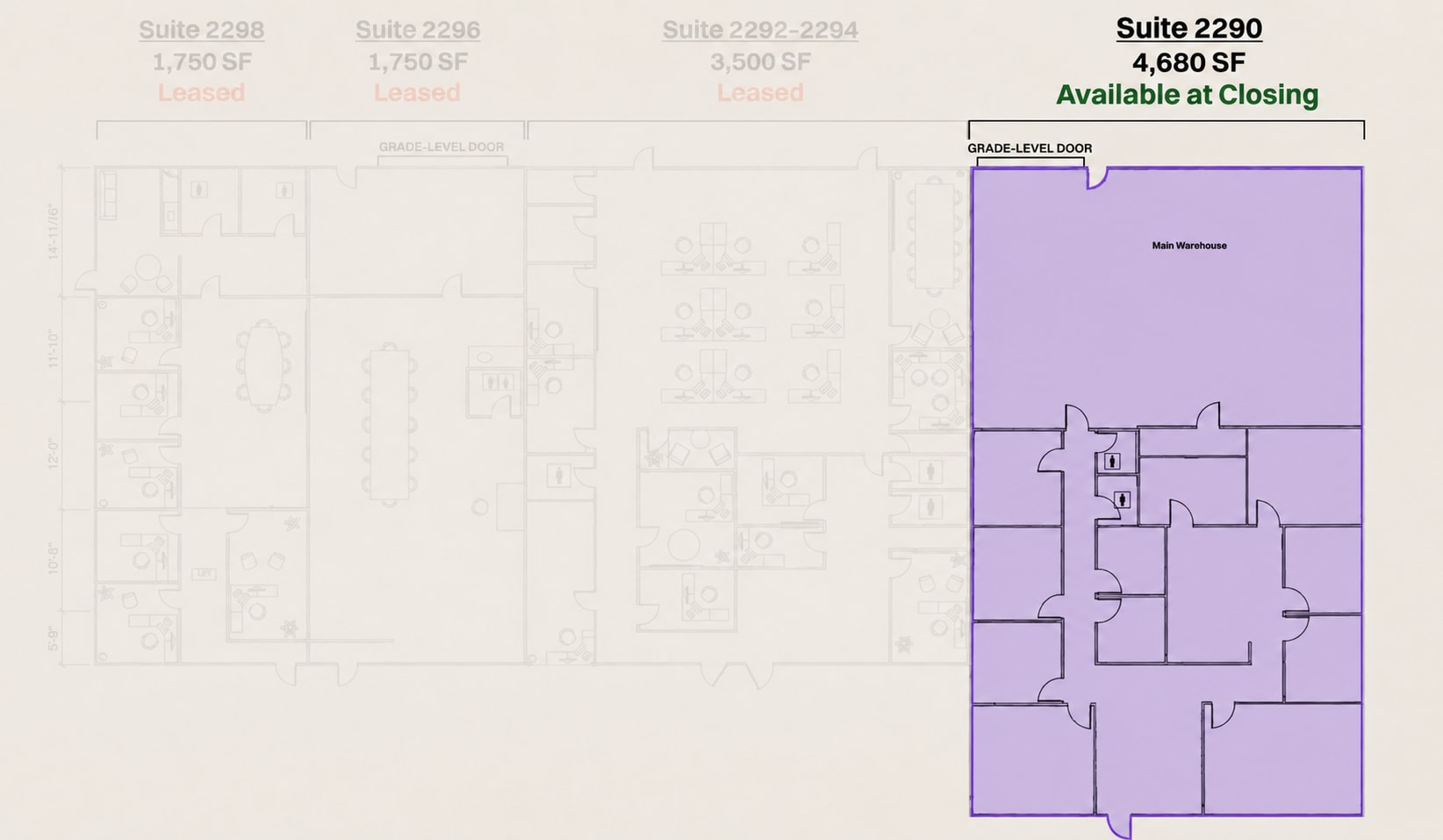 2290-2298 W Airport Blvd, Sanford, FL à vendre Plan d’étage type– Image 1 sur 6