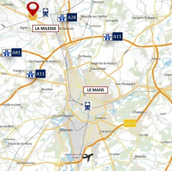 Industriel/Logistique dans Aigné à louer - Plan d’étage – Image 2 sur 7