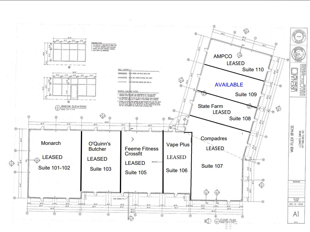 193 Lowes Dr, Pittsboro, NC à louer Plan d’étage– Image 1 sur 6