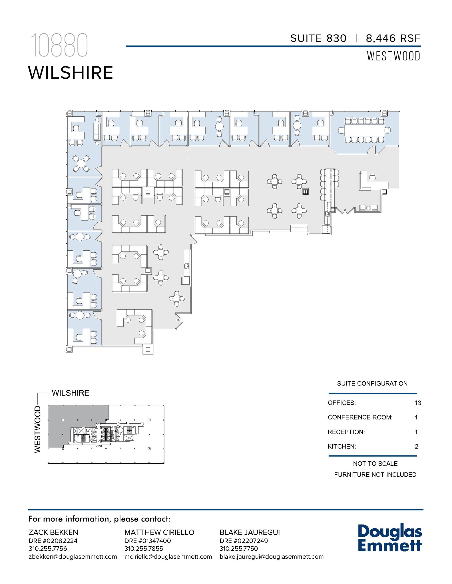 10880 Wilshire Blvd, Los Angeles, CA à louer Plan d’étage– Image 1 sur 1