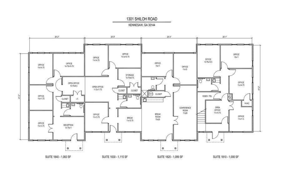 Building 1800: Units 1820, 1830, 1840 portefeuille de 3 biens à vendre sur LoopNet.fr - Photo de l’immeuble – Image 2 sur 13