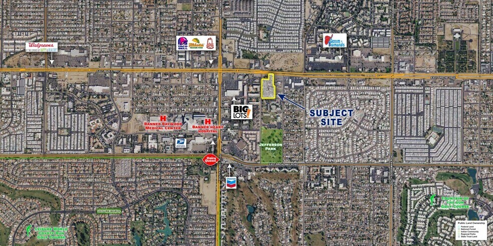 7025 E Main St, Mesa, AZ à vendre - Aérien – Image 3 sur 4