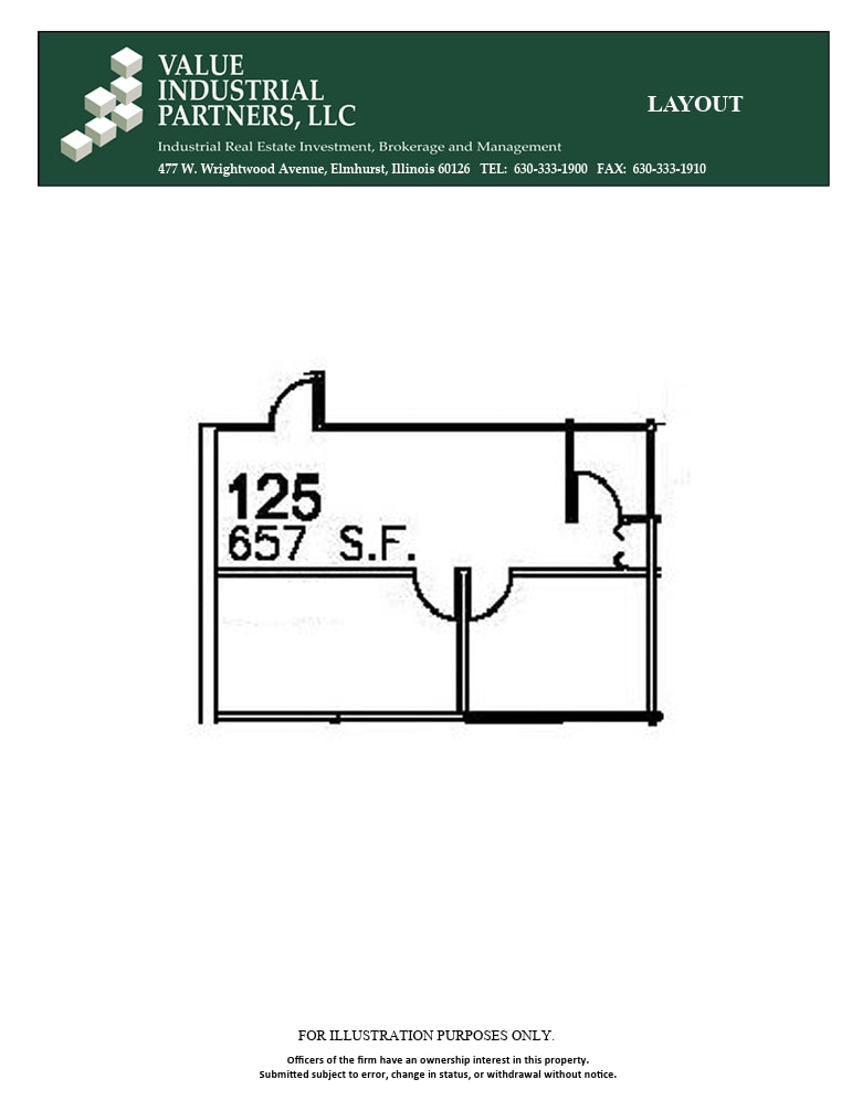 245 W Roosevelt Rd, West Chicago, IL à louer Plan d’étage– Image 1 sur 1