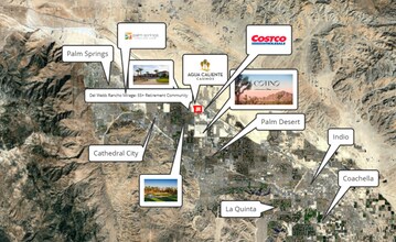 N Dinah Shore Dr @ Bob Hope Dr, Rancho Mirage, CA - VUE AÉRIENNE  vue de carte