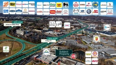 2424 N Roan St, Johnson City, TN - VUE AÉRIENNE vue de carte