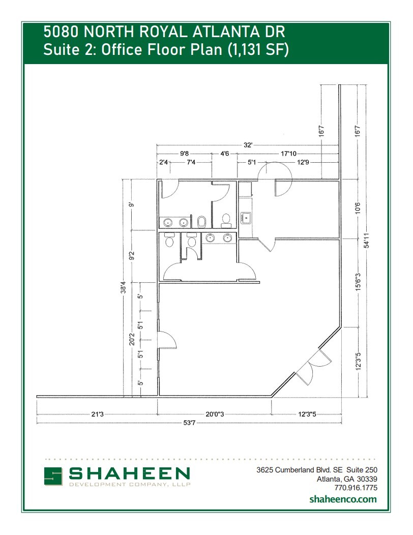 5080 N Royal Atlanta Dr, Tucker, GA à louer Plan d’étage– Image 1 sur 4